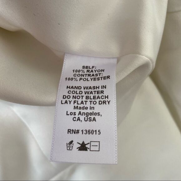 Naven-black & White Colour Block Bardot Peplum Blazer (Size:0) - Picture 9 of 10